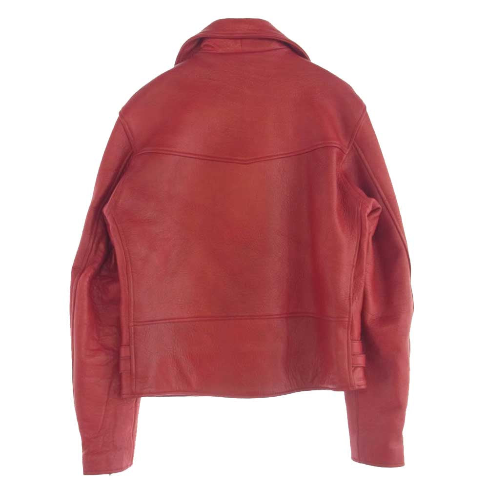 アールビーシー レザー ダブル ライダース ジャケット レッド系 40【中古】