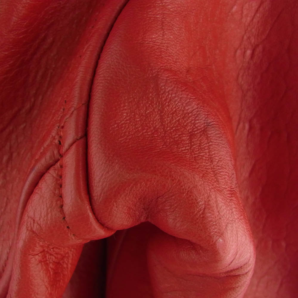 アールビーシー レザー ダブル ライダース ジャケット レッド系 40【中古】