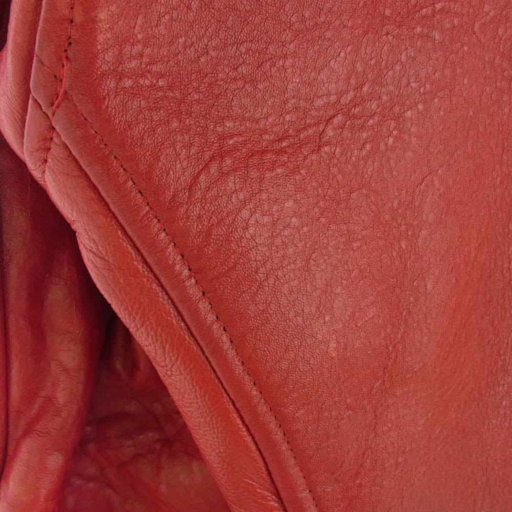 アールビーシー レザー ダブル ライダース ジャケット レッド系 40【中古】