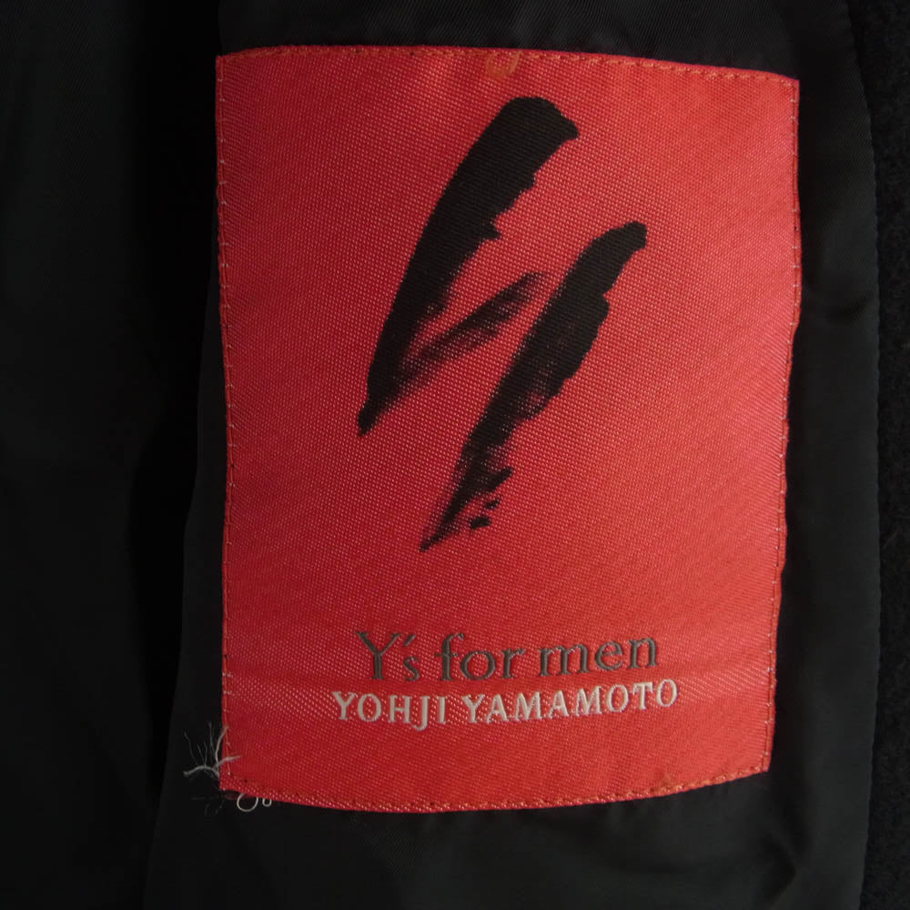 Yohji Yamamoto ヨウジヤマモト MV-C15-118 × Y’s for men フード付 ウール ロング コート ブラック系【中古】