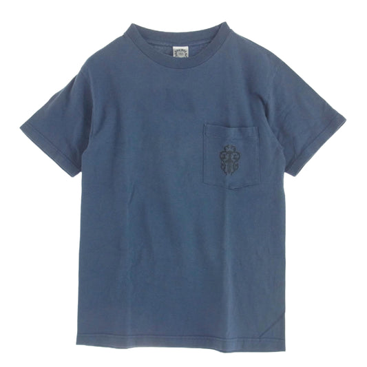 CHROME HEARTS クロムハーツ（原本無） 1ポケット ダガー プリント 半袖 Tシャツ S ネイビー系 S【中古】