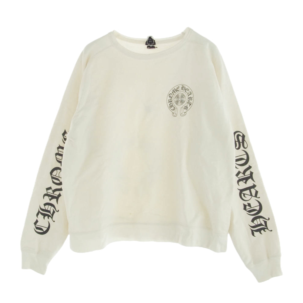 CHROME HEARTS クロムハーツ（原本無） Horseshoe L/S 長袖 カットソー ホースシュープリント 長袖 カットソー ホワイト系 M【中古】