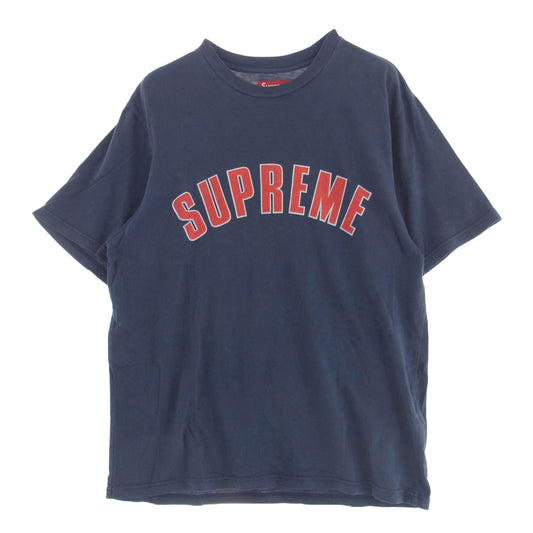 Supreme シュプリーム 24SS Cracked Arc S/S Top Navy クラックド ARC エスエス トップーチロゴ 半袖 Tシャツ ネイビー系 M【中古】