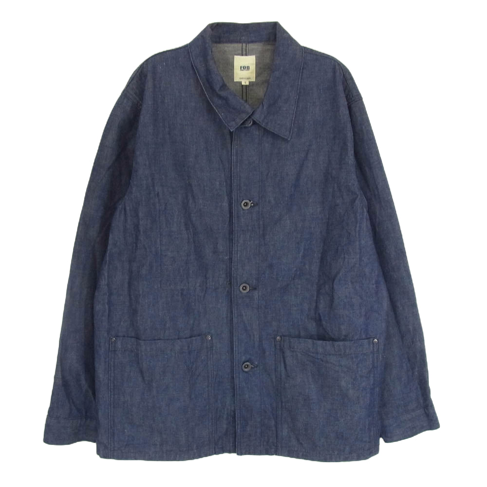 FOB FACTORY エフオービーファクトリー F2447 DENIM COVER ALL デニム カバーオール シャツ インディゴブルー系 2【中古】