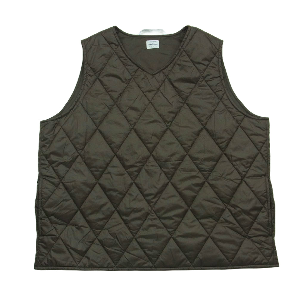 ネセサリーオアアンネセサリー 90012018 DIA VEST キルティング ベスト ダークブラウン系 2【中古】