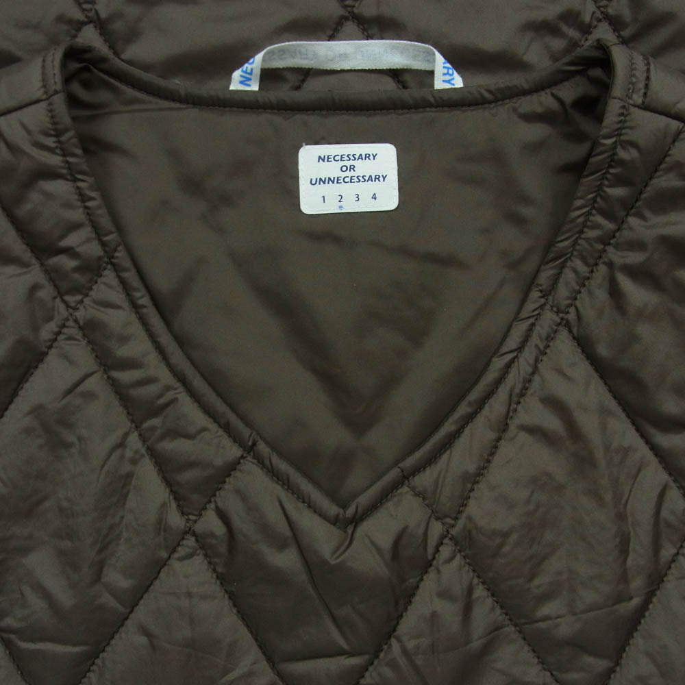 ネセサリーオアアンネセサリー 90012018 DIA VEST キルティング ベスト ダークブラウン系 2【中古】