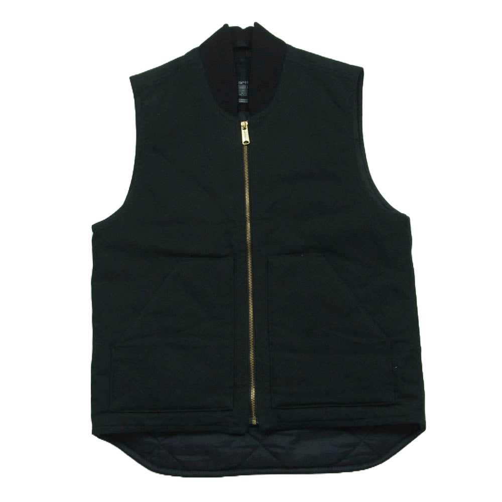 Carhartt カーハート 0V0001-M DUCK VEST ダック ベスト コットン ナイロン ポリエステル メキシコ製 ブラック系 S【中古】