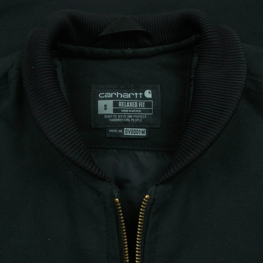 Carhartt カーハート 0V0001-M DUCK VEST ダック ベスト コットン ナイロン ポリエステル メキシコ製 ブラック系 S【中古】