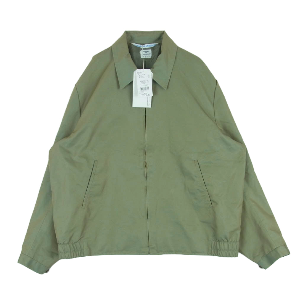 ネセサリーオアアンネセサリー 90012007 SMOOTH A 金ジップ ショート ブルゾン ジャケット オリーブ系 M 2【極上美品】【中古】