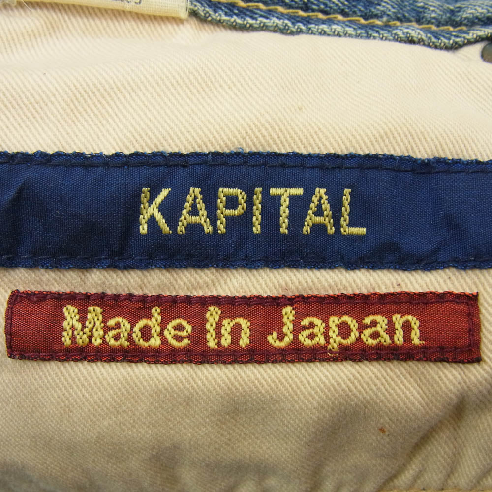 KAPITAL キャピタル パッチワーク リメイク デニム パンツ インディゴブルー系 31【中古】
