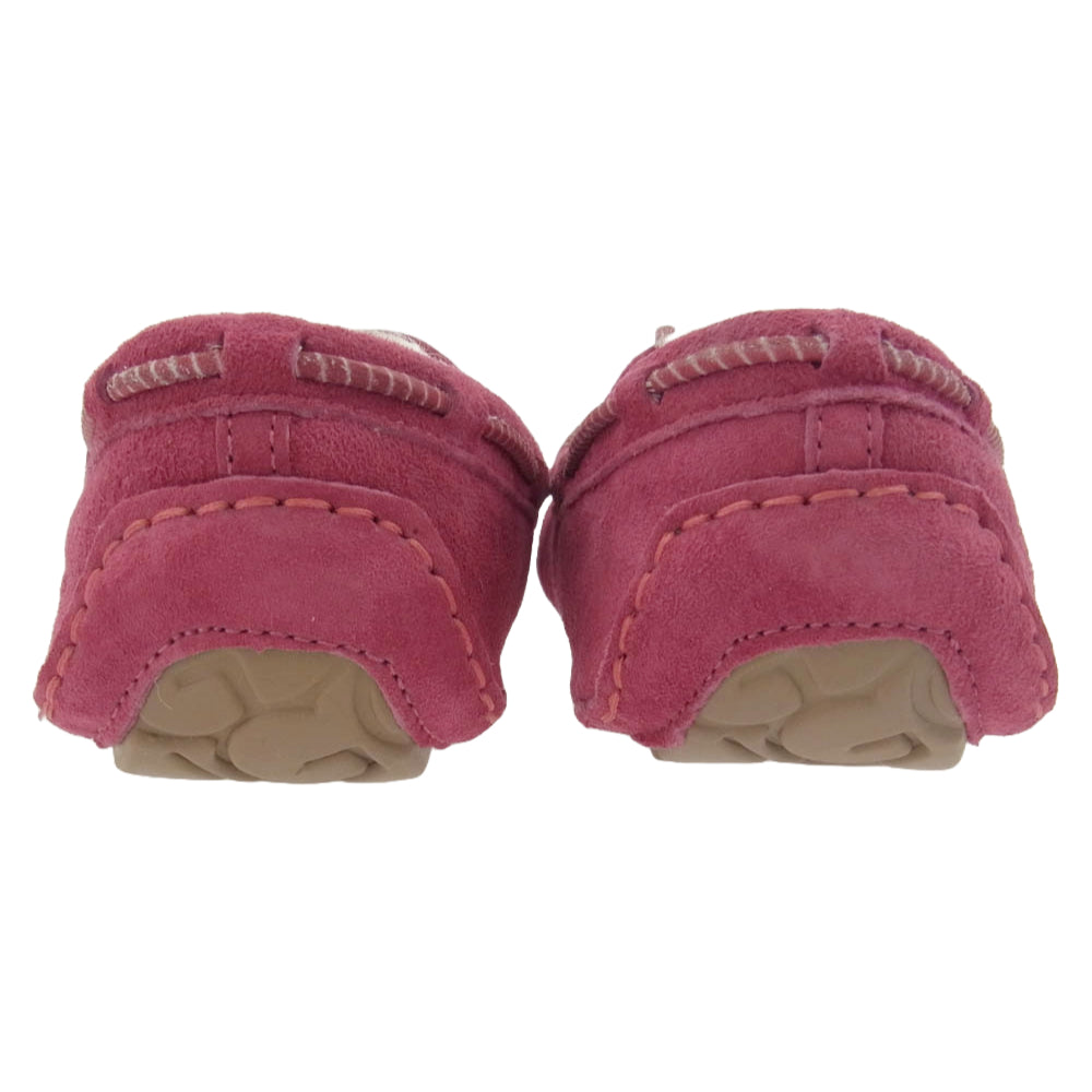 UGG アグ ムートン モカシン シューズ ピンク系 24.0cm【極上美品】【中古】