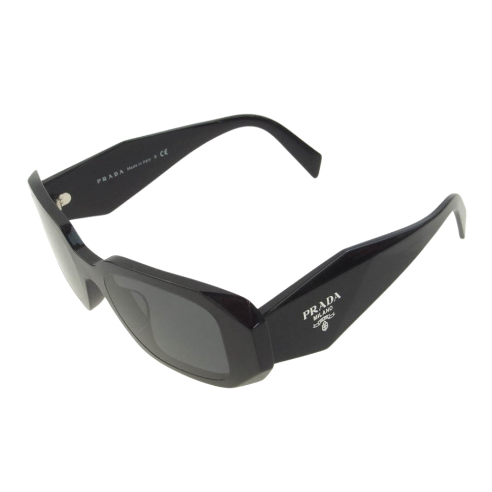 PRADA プラダ SPR 17W-F ウェリントン シンボル フレーム ロゴ サングラス ブラック系 51□20【中古】