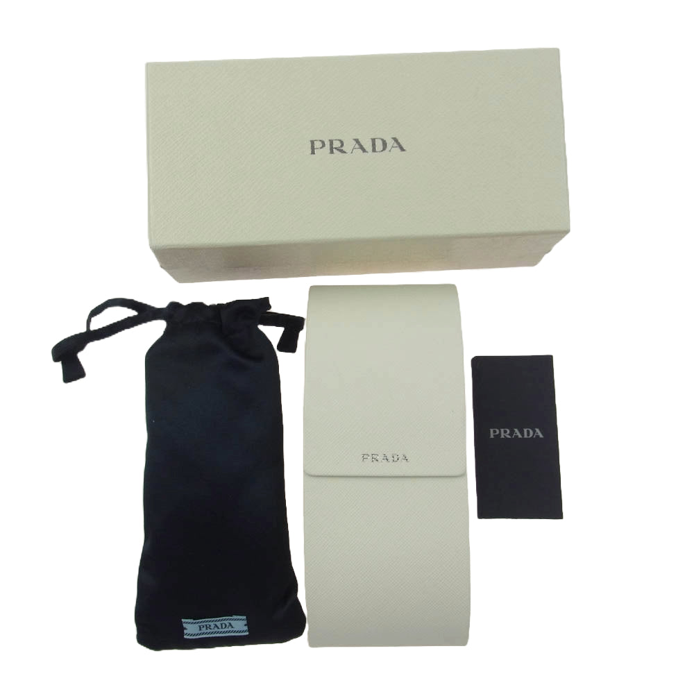 PRADA プラダ SPR 17W-F ウェリントン シンボル フレーム ロゴ サングラス ブラック系 51□20【中古】