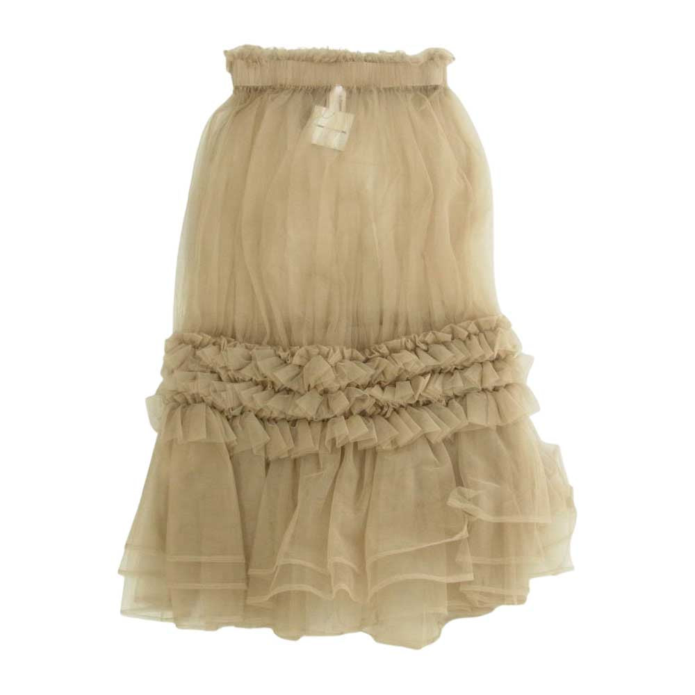 ノワールケイニノミヤ コムデギャルソン AD2021 3l-S002 ロング チュール スカート ブラウン系 XS【極上美品】【中古】