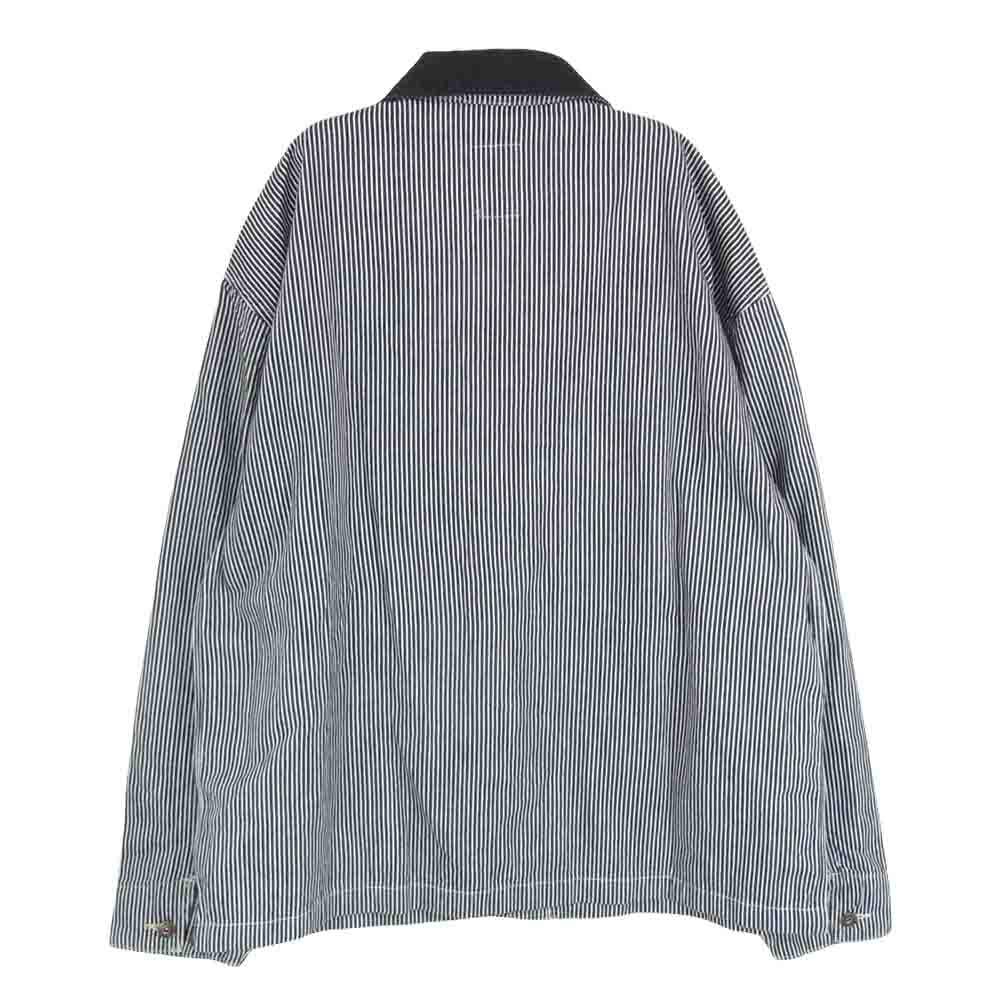 GAP ギャップ 24FW 505680-00 ヒッコリー 襟コーデュロイ レイルロード デニム チョアジャケット ネイビー系 L【中古】