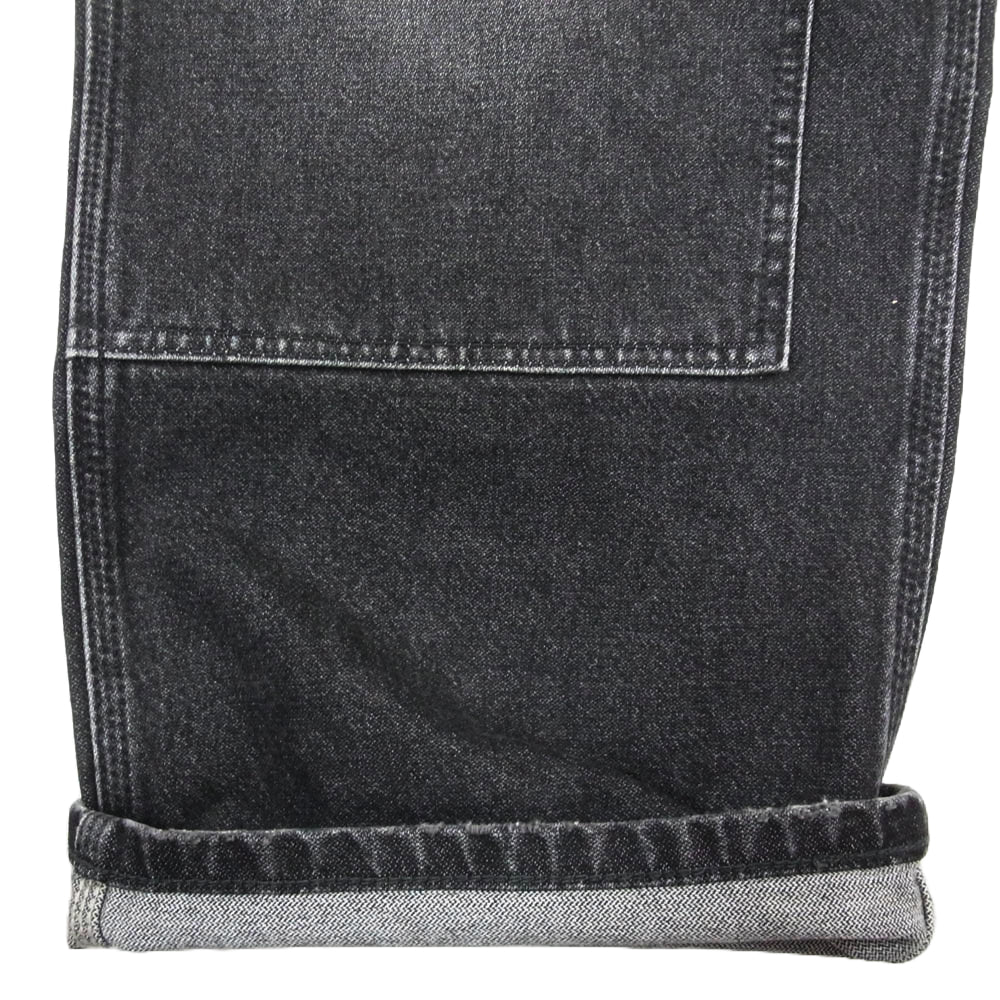 アンフォロー WS0189 FOLL フォル WRANGLER ラングラー ダブルニー ワイド デニムパンツ ジーンズ ブラック系 M【中古】