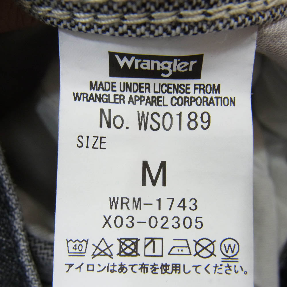 アンフォロー WS0189 FOLL フォル WRANGLER ラングラー ダブルニー ワイド デニムパンツ ジーンズ ブラック系 M【中古】