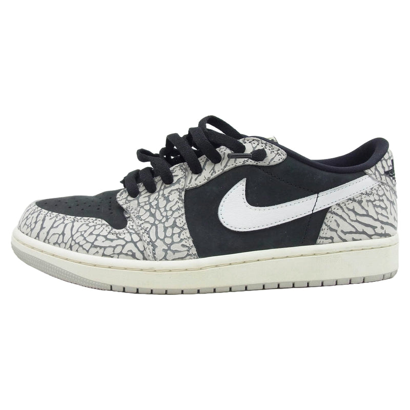 NIKE ナイキ CZ0790-001 AIR JORDAN 1 RETRO LOW OG BLACK CEMENT エア ジョーダン1 レトロ ブラック セメント ローカットスニーカー グレー系 ブラック系 27cm【中古】