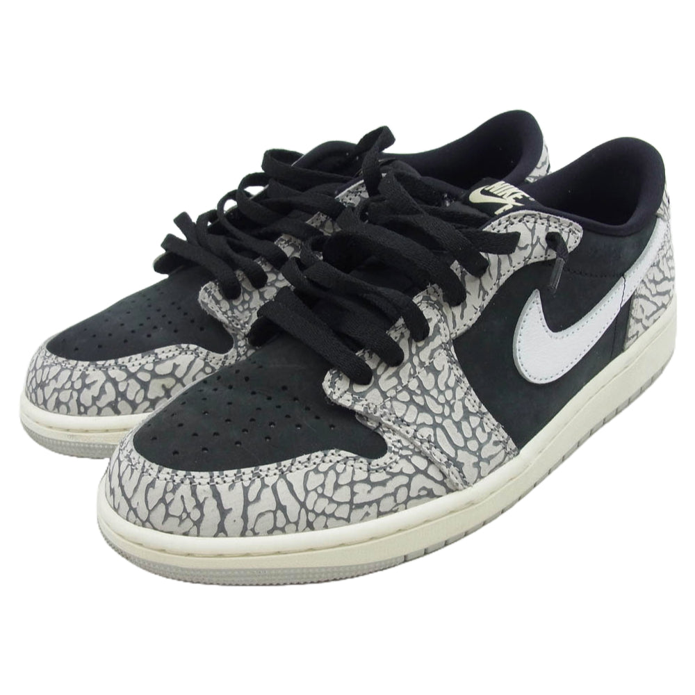 NIKE ナイキ CZ0790-001 AIR JORDAN 1 RETRO LOW OG BLACK CEMENT エア ジョーダン1 レトロ ブラック セメント ローカットスニーカー グレー系 ブラック系 27cm【中古】