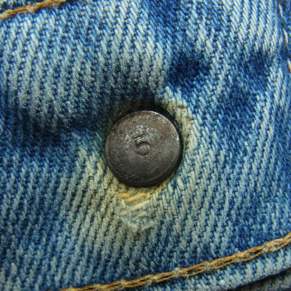 Levi's リーバイス 難有 505 66前期 Small e 並行ステッチ ボタン裏刻印5 42TALON デニム パンツ インディゴブルー系【中古】