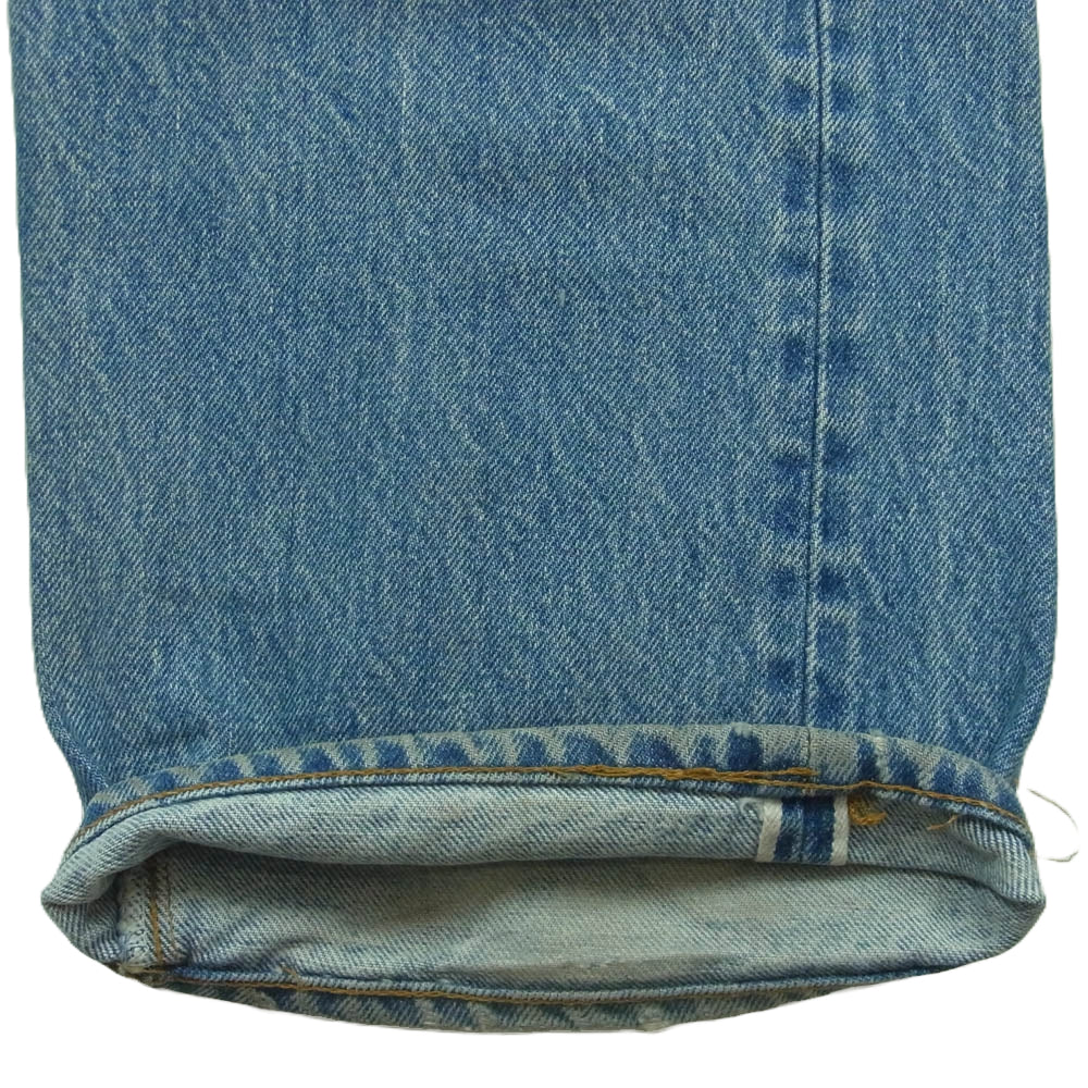 Levi's リーバイス 80s ヴィンテージ 501 RED LINE 赤耳 裏刻印 524 ボタン フライ ストレート デニム パンツ インディゴブルー系 W38【中古】