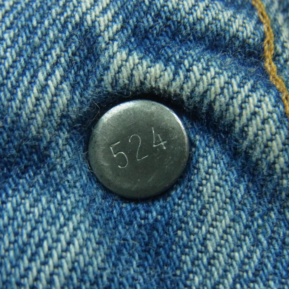 Levi's リーバイス 80s ヴィンテージ 501 RED LINE 赤耳 裏刻印 524 ボタン フライ ストレート デニム パンツ インディゴブルー系 W38【中古】