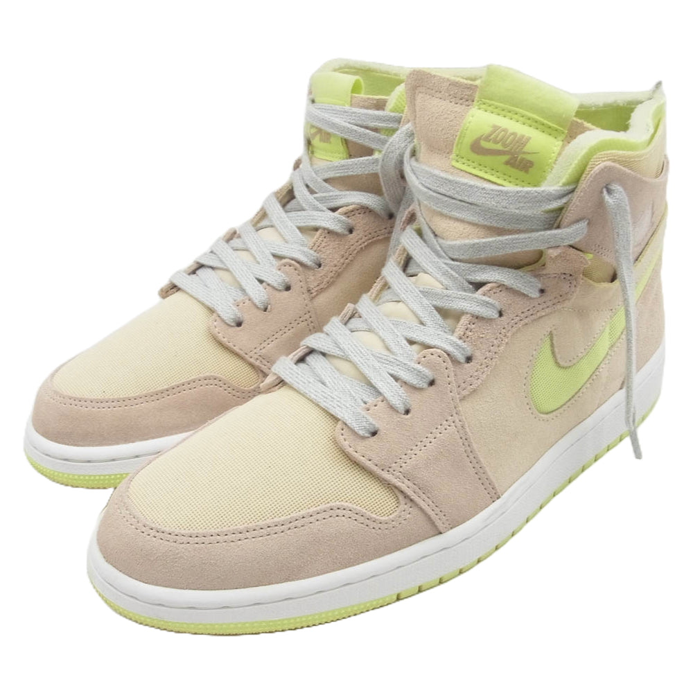 NIKE ナイキ CT0979-200 Women's ウィメンズ  Air Jordan 1 High Zoom Confort エアジョーダン1 ハイ ズーム コンフォート Lemon Twist レモンツイス ハイカット スニーカー ベージュ系 イエロー系 29cm【中古】