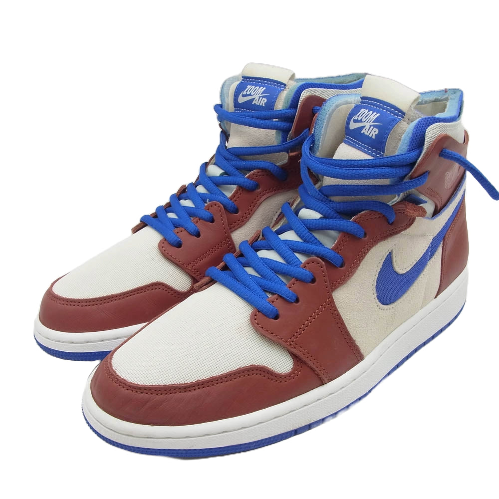 NIKE ナイキ CT0979-104 Women's ウィメンズ Air Jordan 1 High Zoom Comfort エアジョーダン1 ハイ ズーム コンフォート Team Red チームレッド ハイカット スニーカー ブラウン系 ブルー系 28cm【中古】