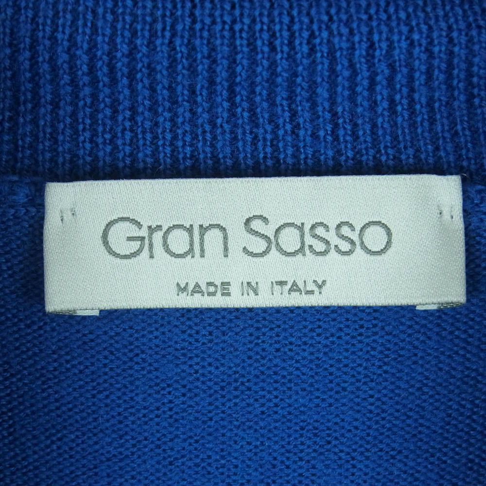 グランサッソ イタリア製 55157 ウール タートルネック セーター ニット ブルー系【中古】
