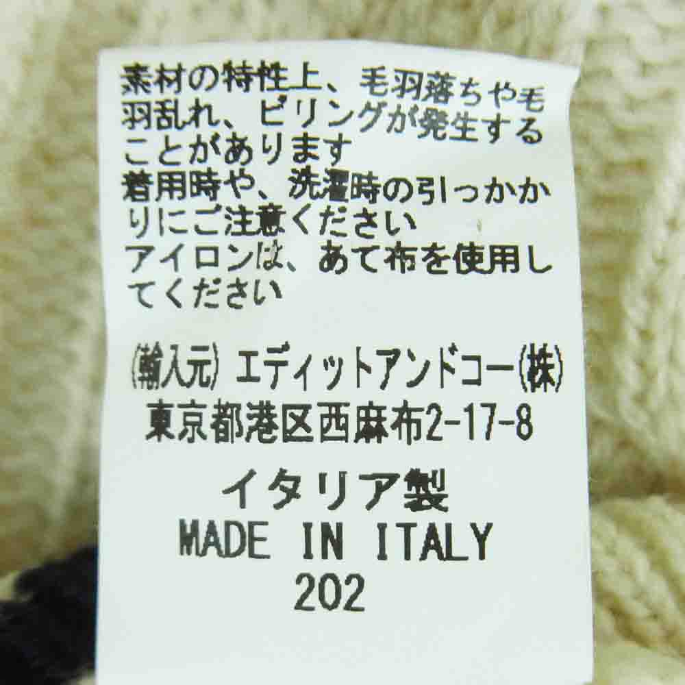 マックローレン イタリア製 202 チルデン ニット ウール Vネック セーター オフホワイト系 #1【中古】