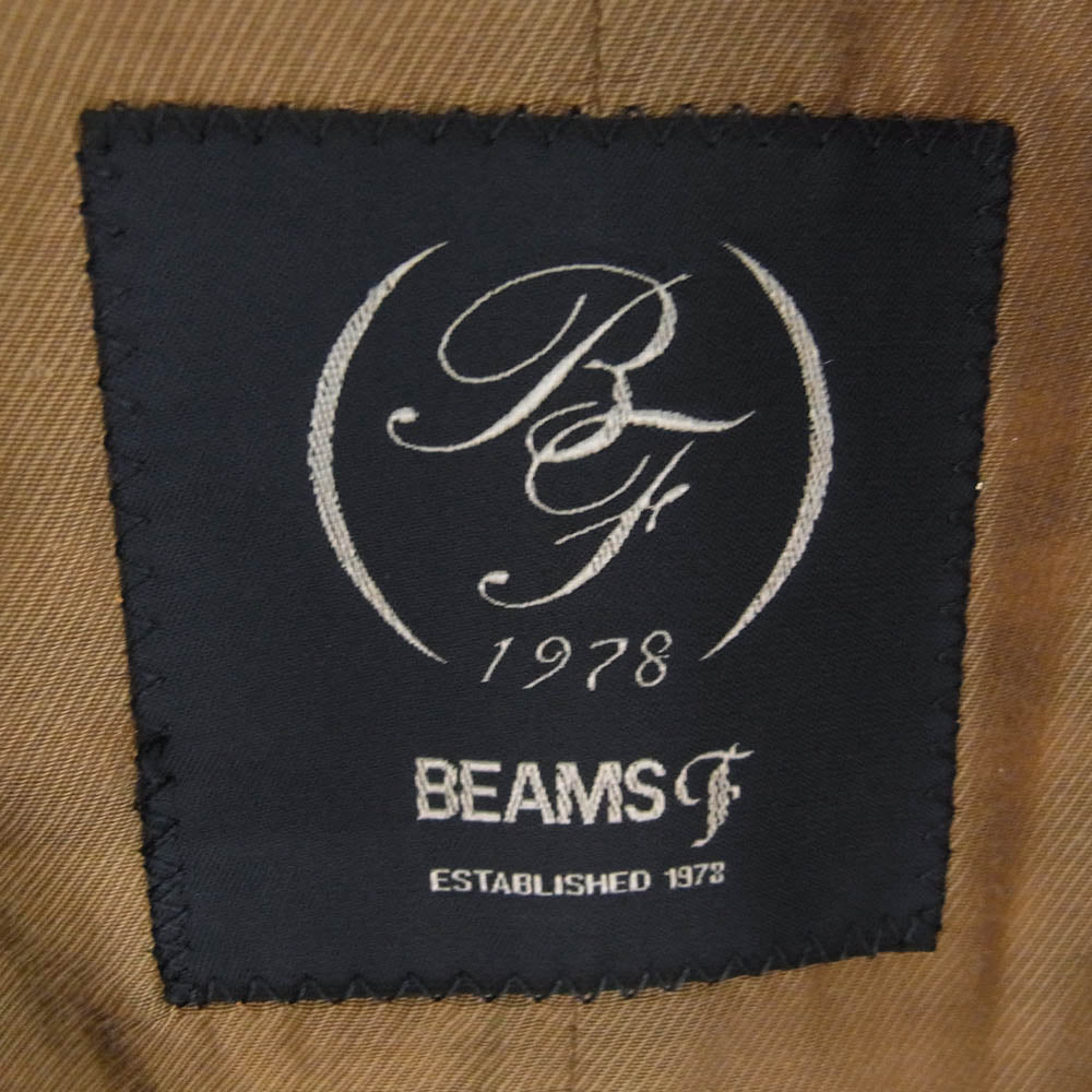 BEAMS ビームス 21-19-0052-287 BEAMSF ビームスF HARRIS TWEED ハリスツイード ハウンドトゥース シングル ラグランスリーブ バルカラ－コート ブラウン系 38【中古】
