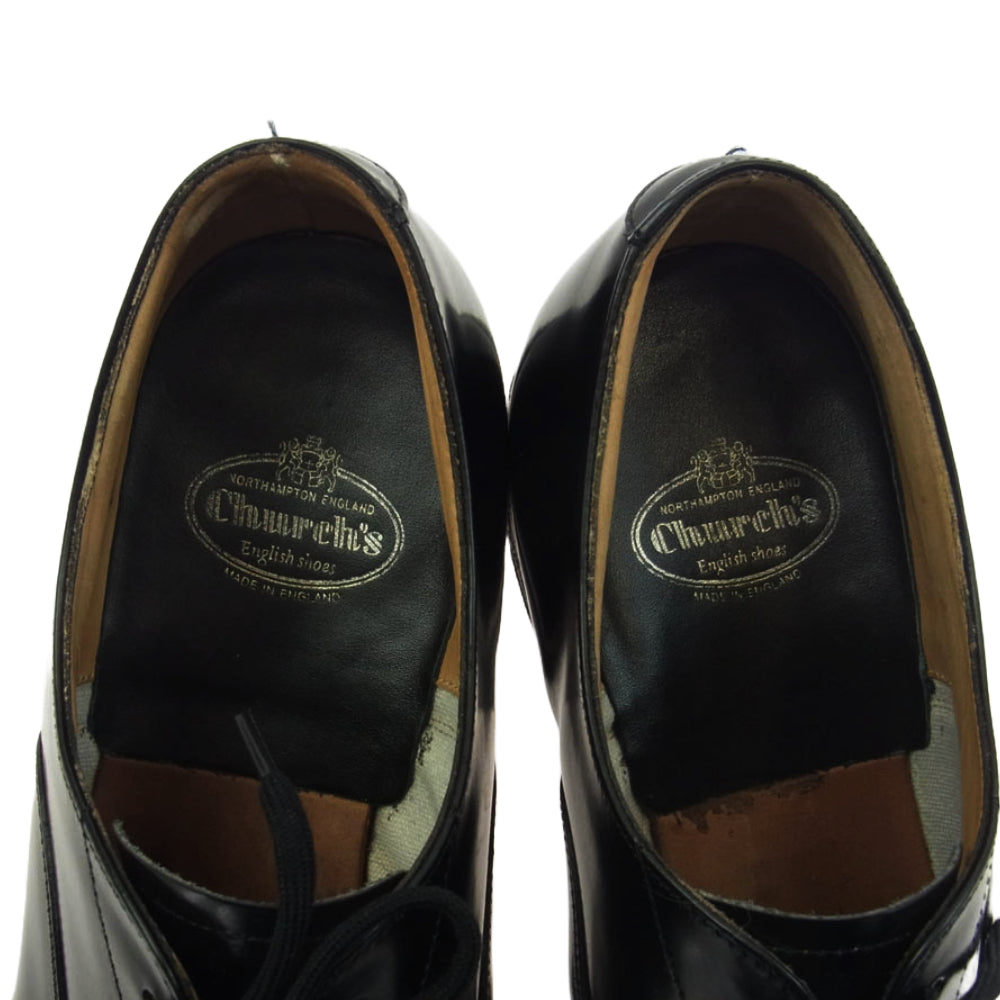 CHURCH'S チャーチ 6602 HONG KONG 香港 ホンコン シティコレクション レザーソール ストレートチップ  レザー シューズ ブラック系 65【中古】