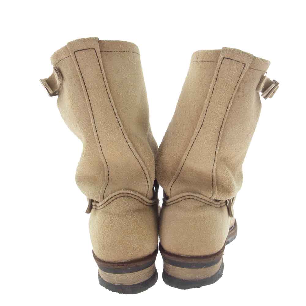 RED WING レッドウィング 8268 09年製 USA製 ENGINEER BOOTS スエード エンジニア ブーツ ベージュ系 US9【中古】