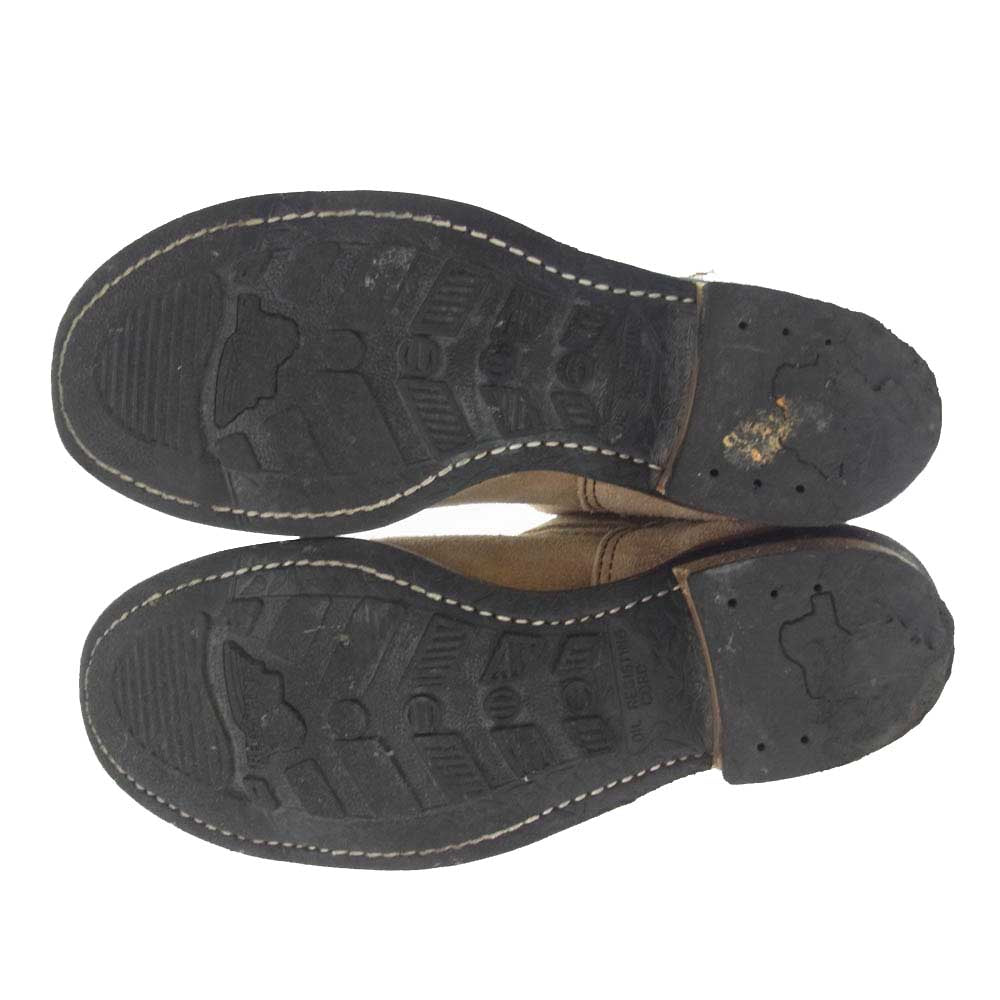 RED WING レッドウィング 8268 09年製 USA製 ENGINEER BOOTS スエード エンジニア ブーツ ベージュ系 US9【中古】