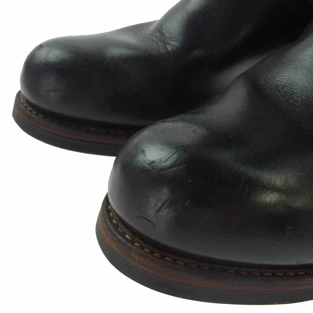 RED WING レッドウィング 2268 PT99 03年製 刺繍羽タグ ENGINEER BOOTS ブラック クローム エンジニア ブーツ ブラック系 US9【中古】