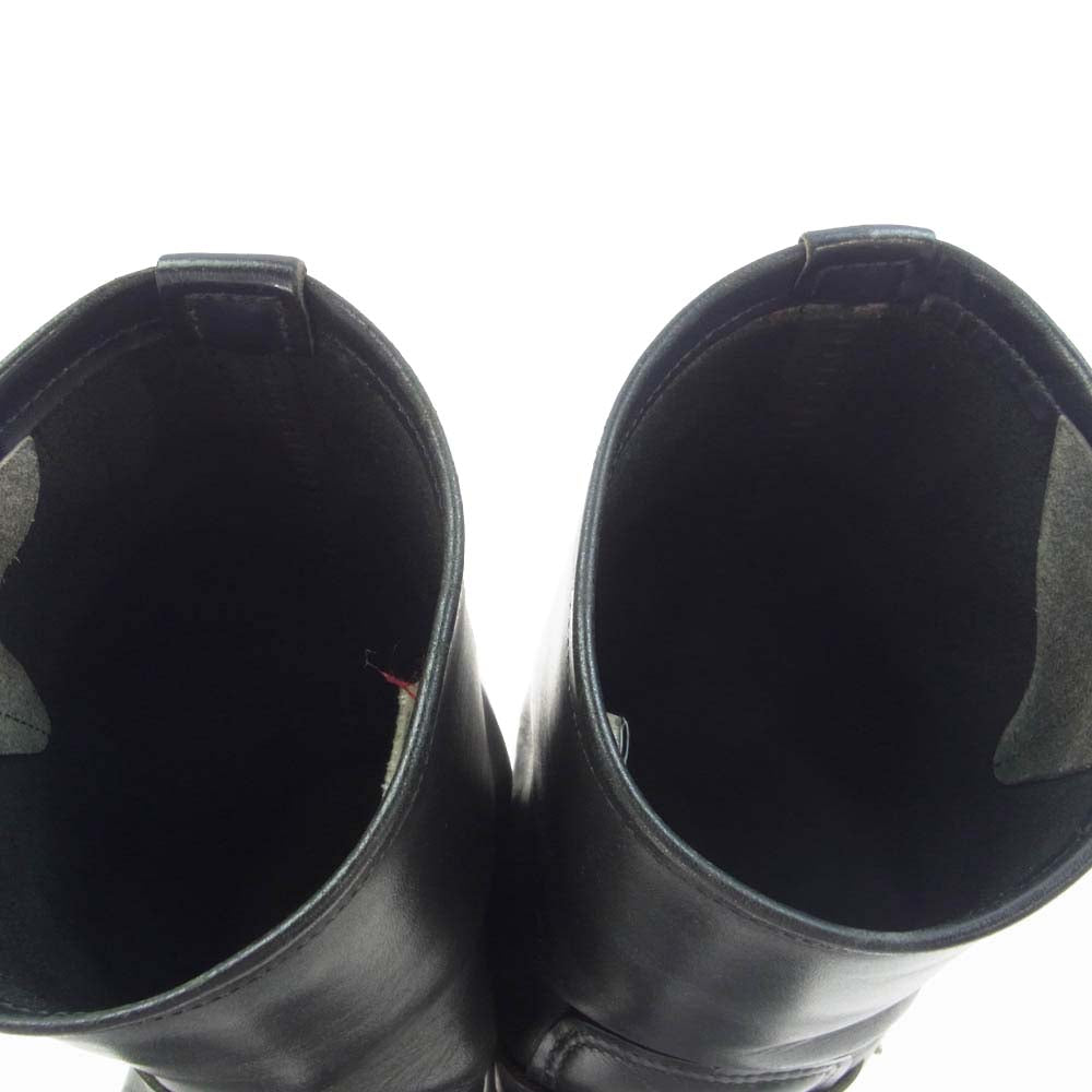 RED WING レッドウィング 2268 PT99 03年製 刺繍羽タグ ENGINEER BOOTS ブラック クローム エンジニア ブーツ ブラック系 US9【中古】