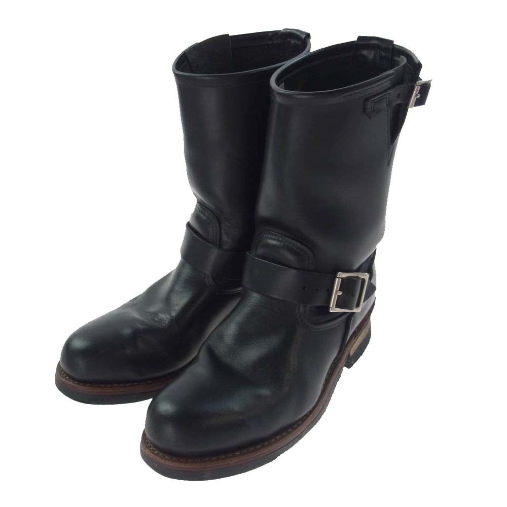 RED WING レッドウィング 2268 08年製 USA製 ENGINEER BOOTS レザー エンジニア ブーツ ブラック系 US9D【中古】