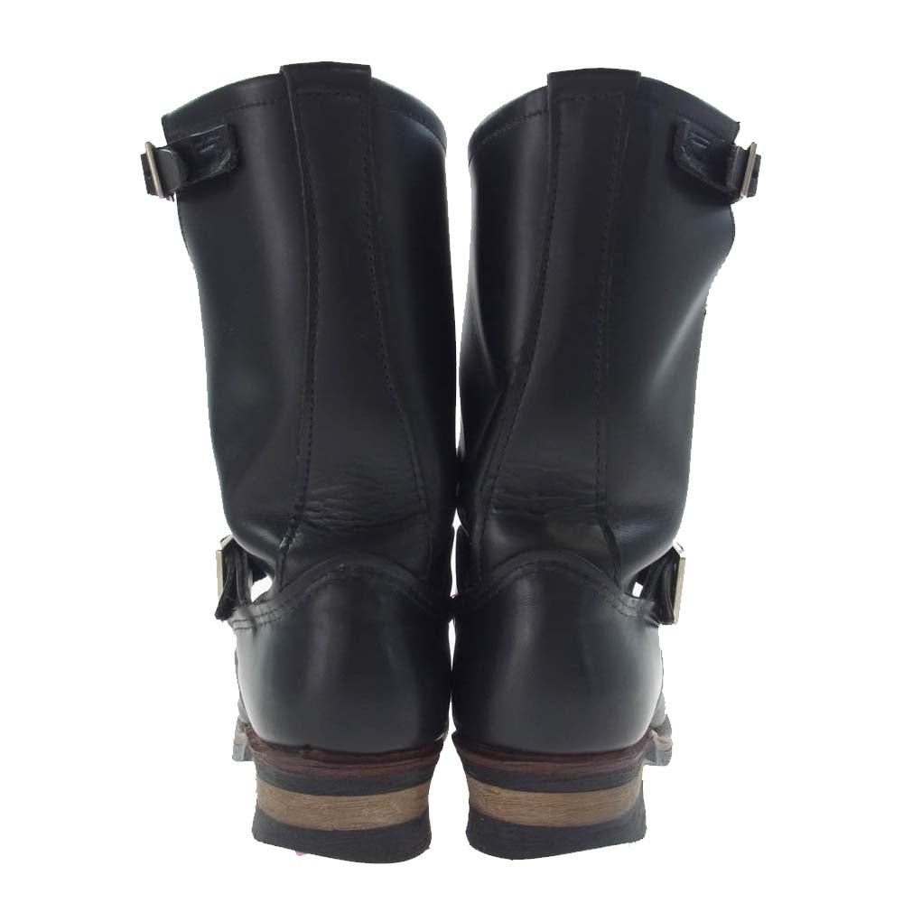 RED WING レッドウィング 2268 08年製 USA製 ENGINEER BOOTS レザー エンジニア ブーツ ブラック系 US9D【中古】