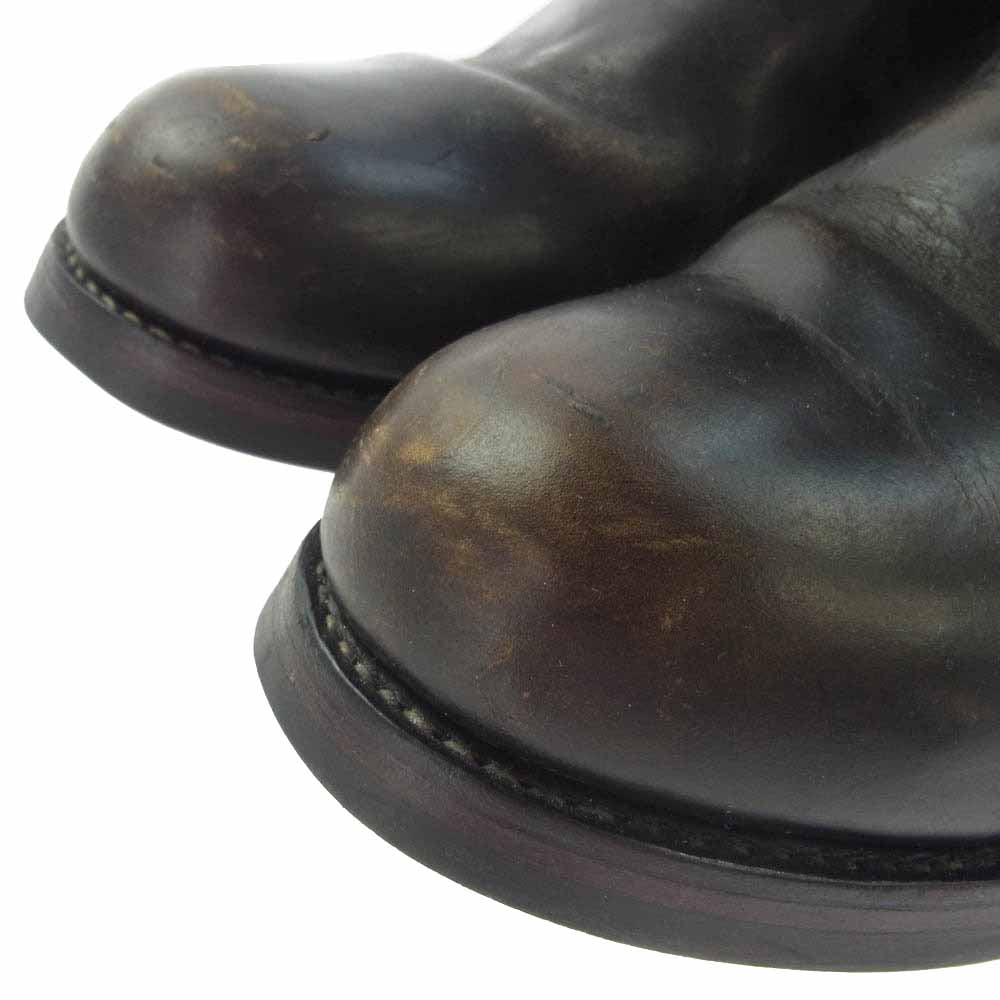 RED WING レッドウィング 2268 PT91 茶芯 プリント羽根タグ USA製 ENGINEER BOOTS レザー エンジニア ブーツ ブラック系 印字薄れの為不明【中古】