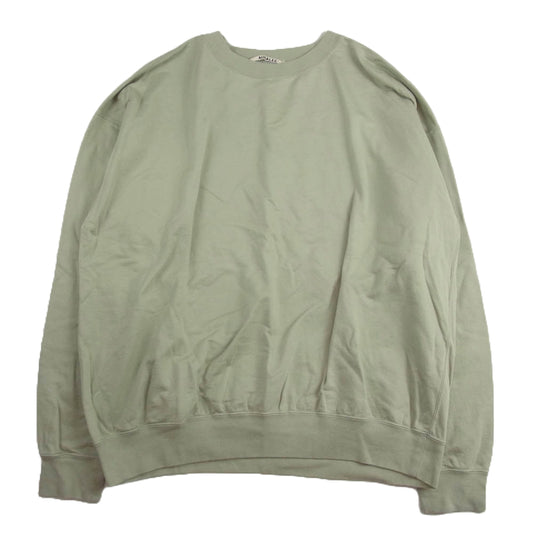 AURALEE オーラリー A9SP01NU SUPER HIGH GAUGE SWEAT BIG P/O スーパー ハイゲージ スウェット ビッグ プルオーバー グリーン系 5【中古】