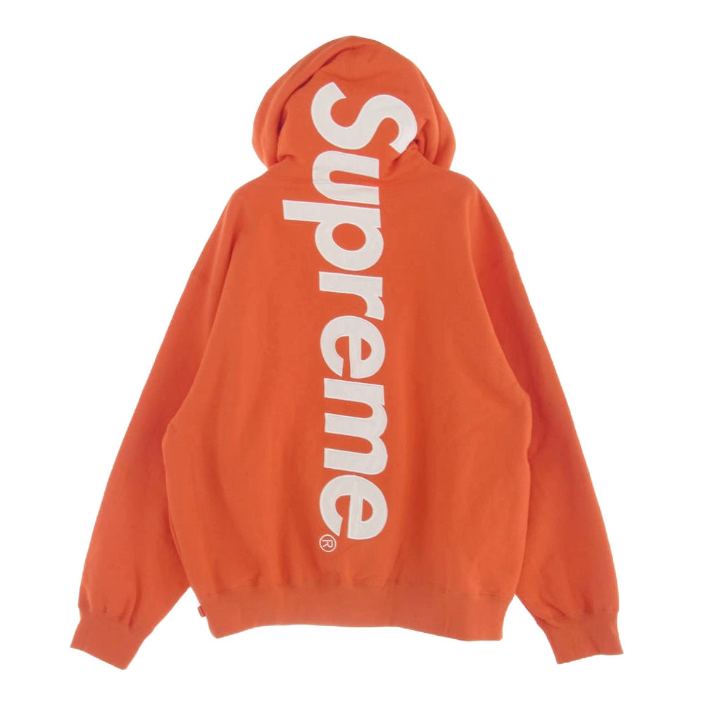 Supreme シュプリーム 24AW Satin Applique Hooded Sweatshirt サテン アップリケ フーデッド パーカー スウェットシャツ レッド系 L【美品】【中古】