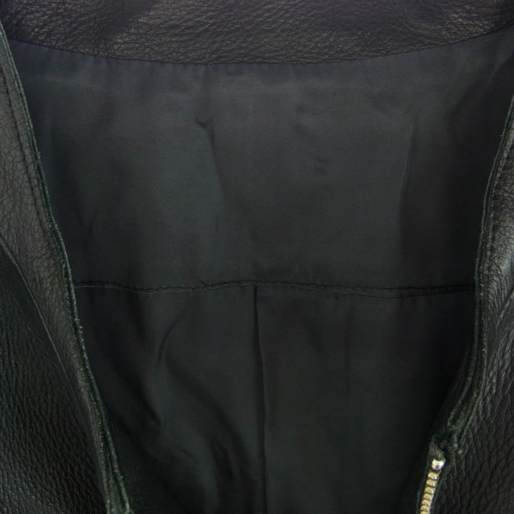 アクリカ Acme1001 カウレザー シングル ライダース ジャケット ブラック系 M【中古】