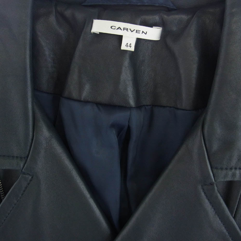 カルヴェン ラムレザー ダブルライダース ジャケット 44【中古】
