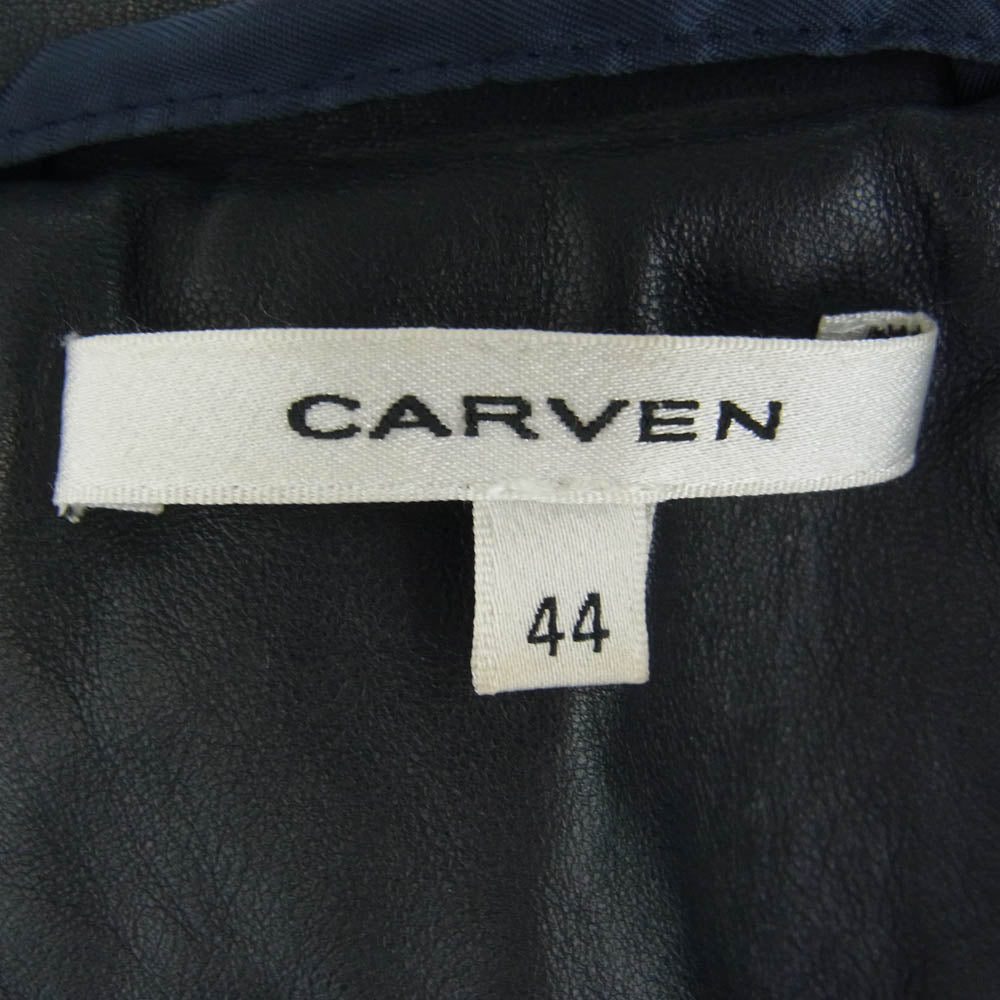 カルヴェン ラムレザー ダブルライダース ジャケット 44【中古】