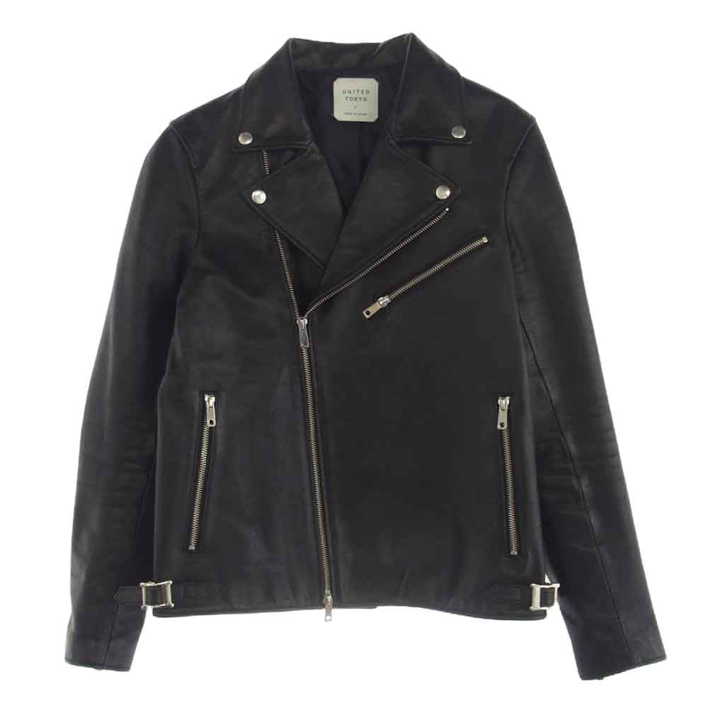 UNITED TOKYO ユナイテッドトウキョウ 405352004 カウレザー ダブルライダース レザー ジャケット ブラック系 1【中古】