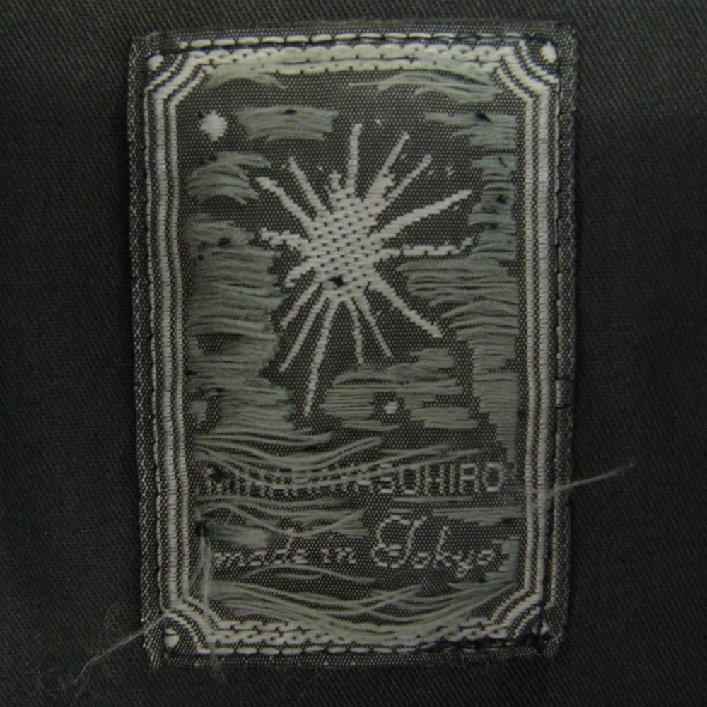 MIHARA YASUHIRO ミハラヤスヒロ 91011234 鹿側 ディアスキン 変形 レザー ライダースジャケット ブラック系 S【中古】