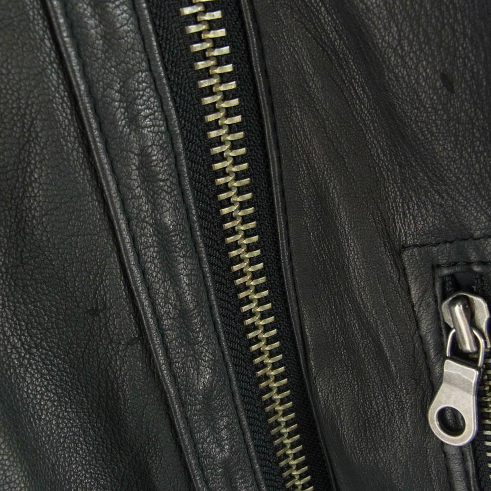 MIHARA YASUHIRO ミハラヤスヒロ 91011234 鹿側 ディアスキン 変形 レザー ライダースジャケット ブラック系 S【中古】