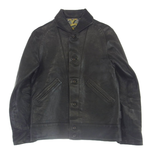ネクサスセブン CRUSADER LEATHER JKT MAD MAXX 裏地スカーフ クルーザー レザー ジャケット ブラック系 44【中古】