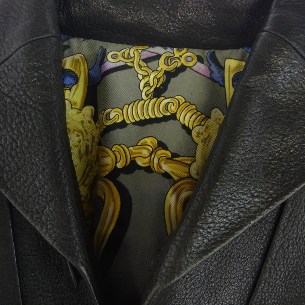 ネクサスセブン CRUSADER LEATHER JKT MAD MAXX 裏地スカーフ クルーザー レザー ジャケット ブラック系 44【中古】