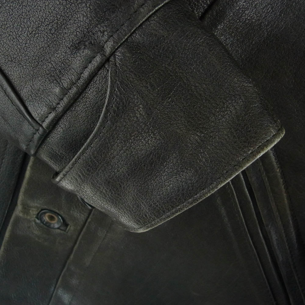 ネクサスセブン CRUSADER LEATHER JKT MAD MAXX 裏地スカーフ クルーザー レザー ジャケット ブラック系 44【中古】